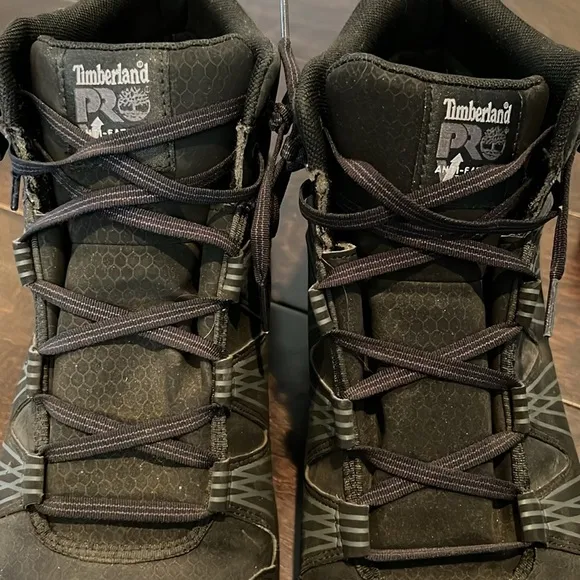 Timberland pro power train alloy steel toe slip resistant boots 13