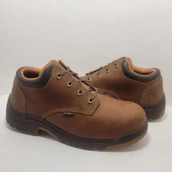 Timberland Pro Powerfit Men's Size 11 M Brown Leather Steel Toe Boots F2413-05