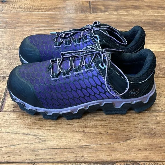 Timberland Pro Powertrain Work Shoes Alloy Toe Protection Purple Women's Size 9