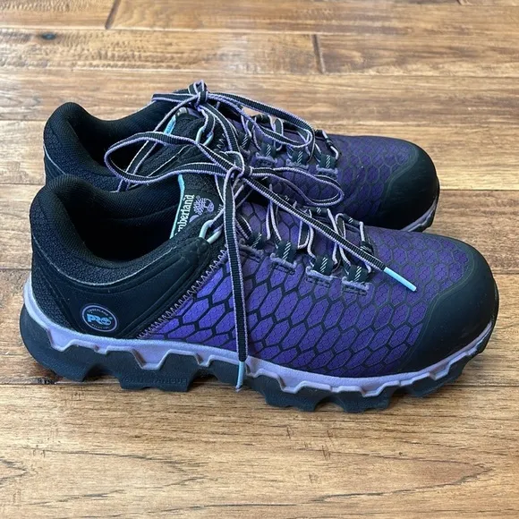 Timberland Pro Powertrain Work Shoes Alloy Toe Protection Purple Women's Size 9