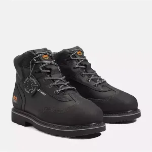 Timberland Pro Size 12M Black Internal Met Guard 6&quot; Work Boots Steel Toe P18-1
