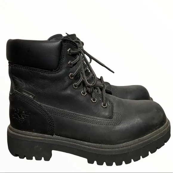 Timberland pro steel toe boots black men’s size 8 euc