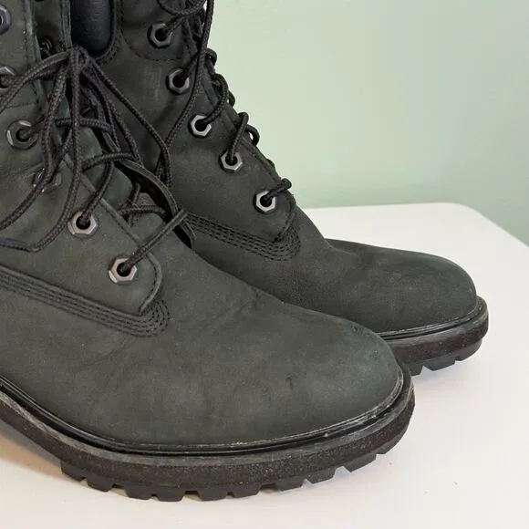 Timberland ReBOTL Euro Hiker Lace Up Boots Womens 10 Black Combat Waterproof