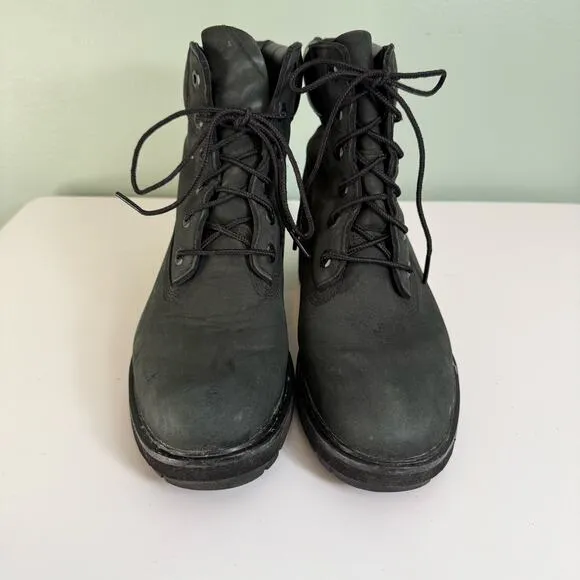 Timberland ReBOTL Euro Hiker Lace Up Boots Womens 10 Black Combat Waterproof
