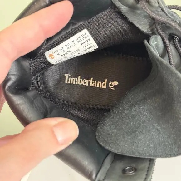 Timberland ReBOTL Euro Hiker Lace Up Boots Womens 10 Black Combat Waterproof