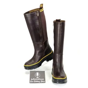 Timberland Women's Brown Leather Malynn Tall Boots Waterproof Sz 6.5 1880