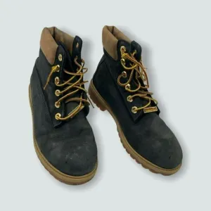 Timberland Boys Ankle Boot Black Leather Waterproo