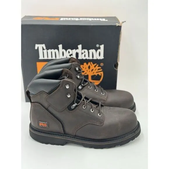 Timberland Men's Pit Boss PRO 6 Steel Toe Boots Brown 13 M MSRP $135 New