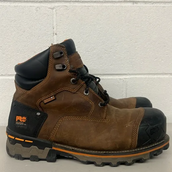 Timberlands pro boondock sz10.5 men’s anti fatigue brown work boots steel toe