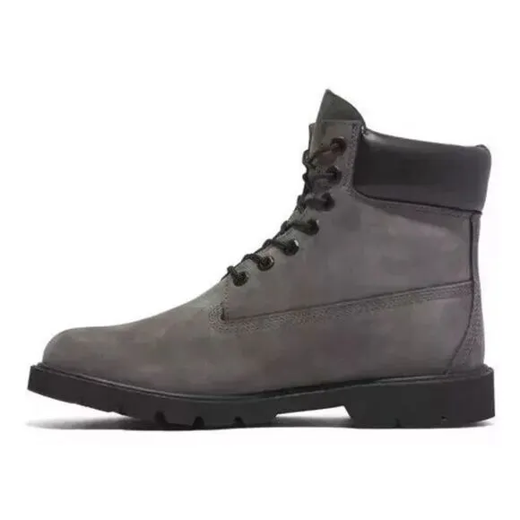 Timberland TB0A64YW033 Combat Boots Men's Gray Leather 6-Inch Waterproof TF334