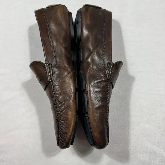 To Boot New York Adam Derrick Brown Leather Palo Alto Driving Moccasins Sz 12