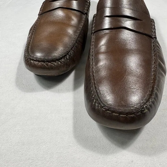 To Boot New York Adam Derrick Brown Leather Palo Alto Driving Moccasins Sz 12
