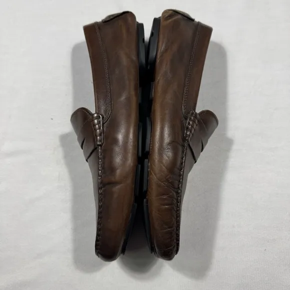 To Boot New York Adam Derrick Brown Leather Palo Alto Driving Moccasins Sz 12