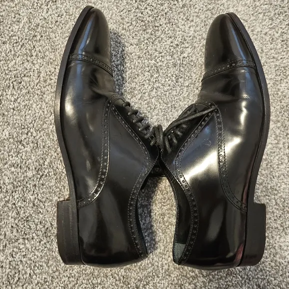 TOD'S Black Leather Men's Dress Shoes Size 7A Made In Italy