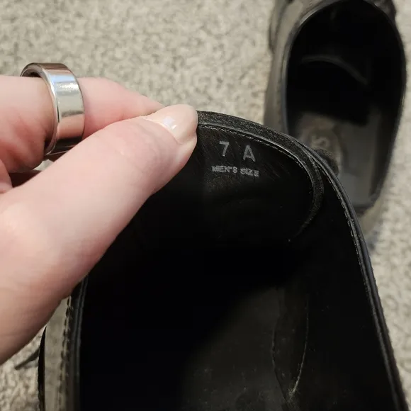 TOD'S Black Leather Men's Dress Shoes Size 7A Made In Italy