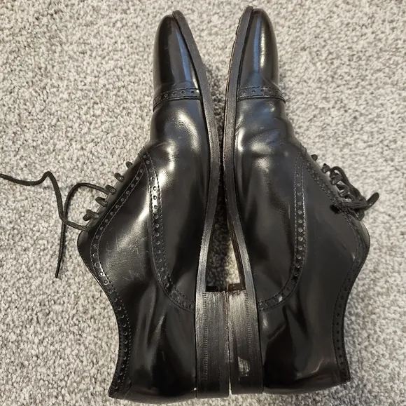 TOD'S Black Leather Men's Dress Shoes Size 7A Made In Italy