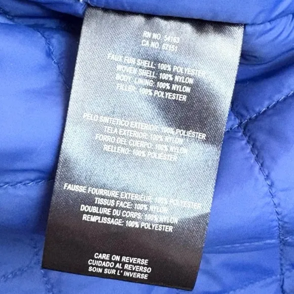 TOMMY‎ HILFIGER Color Blocked Sherpa Coat | Cream • Navy• Red | Size Small