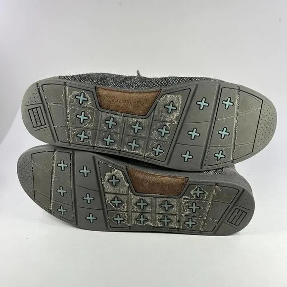 Toms Mens Chukka Fleck Boots US 11.5 Gray Flannel Tweed Walking Shoes