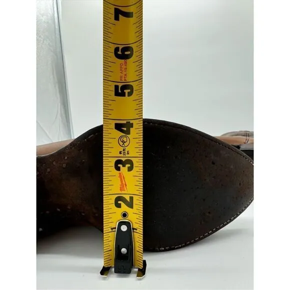 Tony Lama Black Label Cowboy Western Boot 3 Tone Brown Teju Lizard Toe Cap 9.5 D
