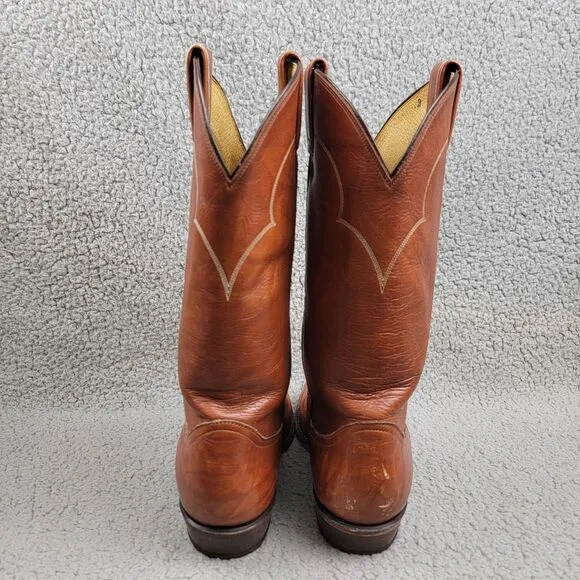 Tony Lama Cowboy Boots 5084 Brown Western Ranch Country Side Brown Mens 9EE READ