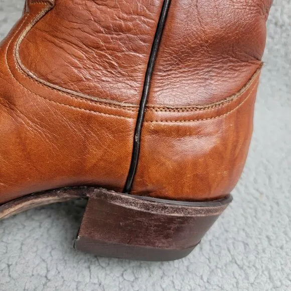 Tony Lama Cowboy Boots 5084 Brown Western Ranch Country Side Brown Mens 9EE READ