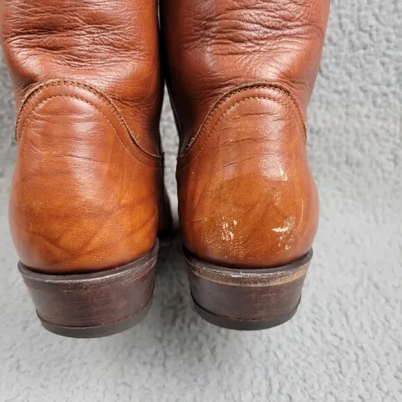 Tony Lama Cowboy Boots 5084 Brown Western Ranch Country Side Brown Mens 9EE READ
