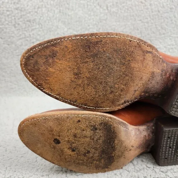 Tony Lama Cowboy Boots 5084 Brown Western Ranch Country Side Brown Mens 9EE READ