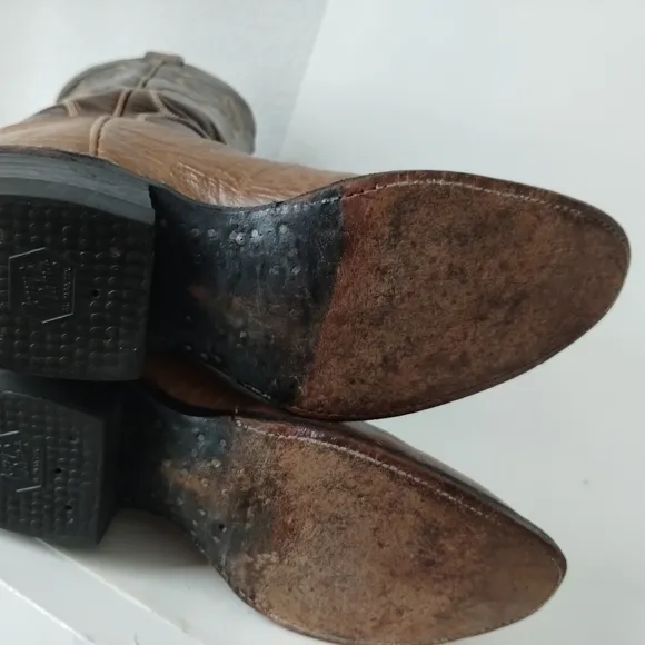 Tony Lama Cowboy Boots #8052- 2 tone Mens 6