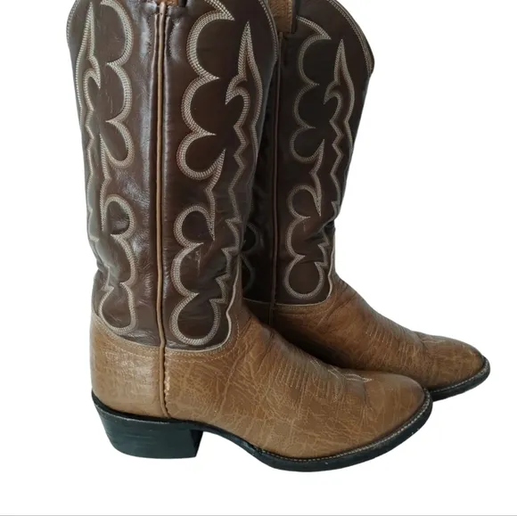 Tony Lama Cowboy Boots #8052- 2 tone Mens 6