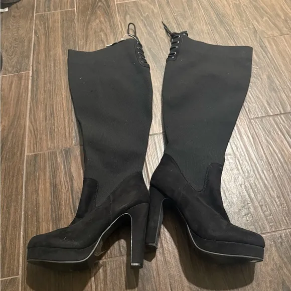 Torrid over the knee black Elegant Black Women's Boots size 10.5 WW