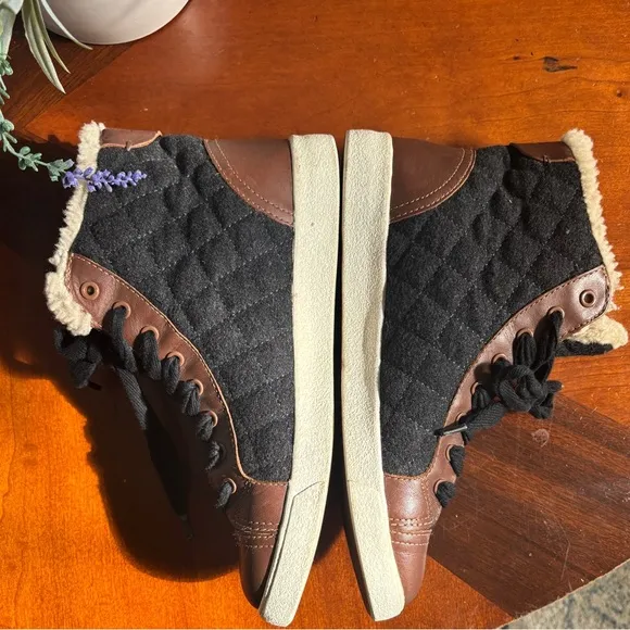 Tory Burch Flannel Hi Top Sneaker Women's