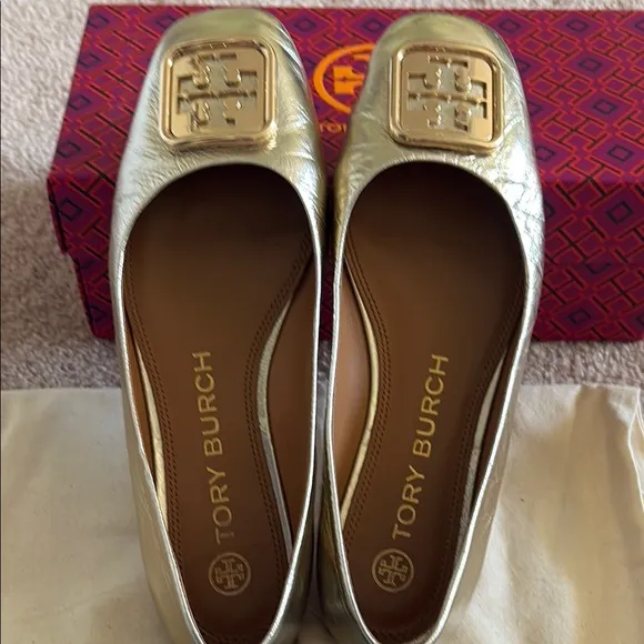 Tory Burch Gold Women's Shoes with Box!