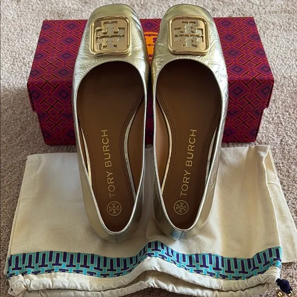 Tory Burch Gold Women's Shoes with Box!