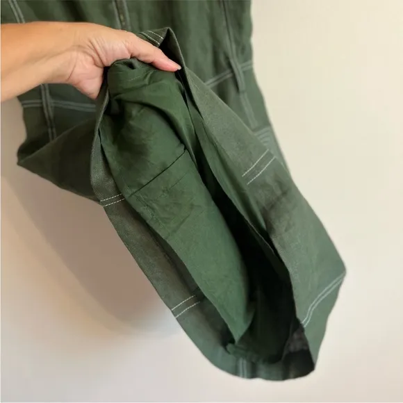 Tory Burch womens belted lined green casual shift mini dress size 0