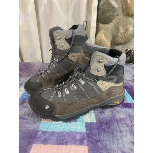 TREZETA Mens 10.5 Inca Waterproof Vibram Leather Walking Hiking Shoes Boots