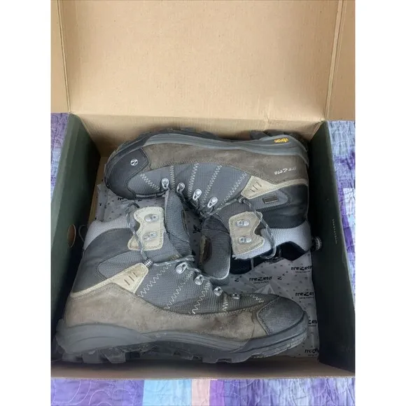 TREZETA Mens 10.5 Inca Waterproof Vibram Leather Walking Hiking Shoes Boots