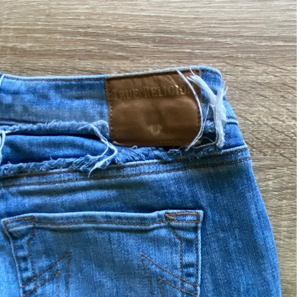 true religion Halle mid-rise super skinny distressed jeans