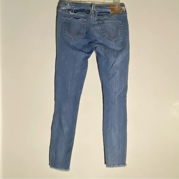 true religion Halle mid-rise super skinny distressed jeans