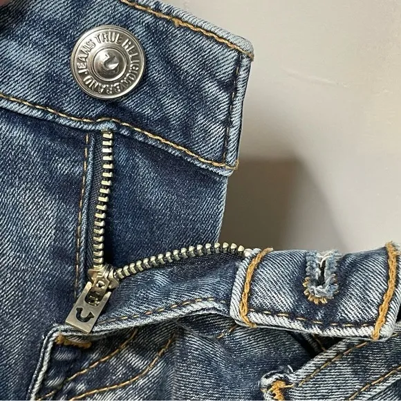 true religion Halle mid-rise super skinny distressed jeans