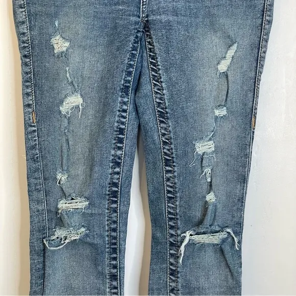 true religion Halle mid-rise super skinny distressed jeans