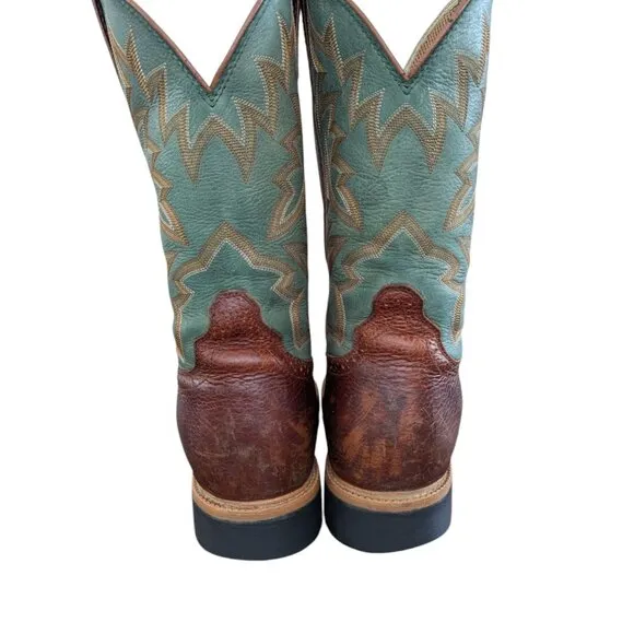 Twisted X - Men's Leather Steel Toe - Two-Toned Western Boots - Size 13 D