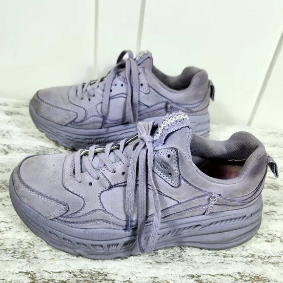 UGG &quot;CA805 June Gloom&quot; Purple Platform Sneakers Lace Up Shoes | Women's Size 8