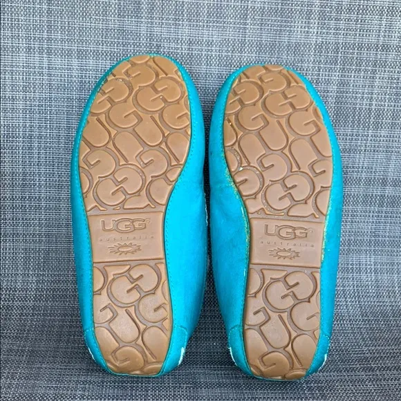 UGG Ansley Blue Moccasin Slippers Shoes Women’s size 8