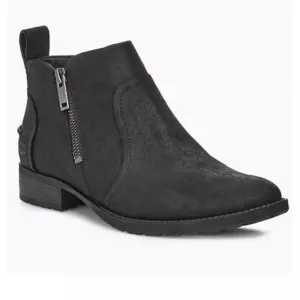 Ugg Aureo ll Waterproof Ankle Boots US9 EU40 Black Zip Up