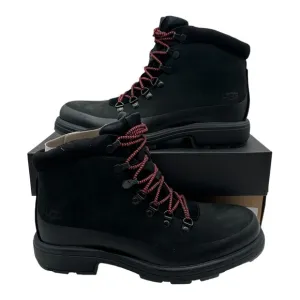 UGG Biltmore Hiking Boots Men's Size 8 Black Leather Waterproof Mid Chelsea
