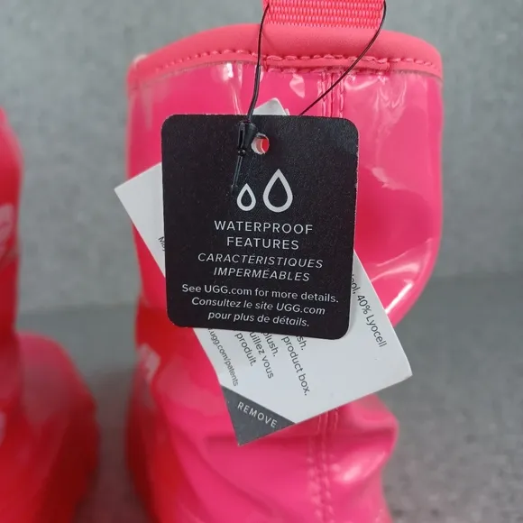 UGG Brellah Mini Neon Bright Pink Waterproof Boots Shoes