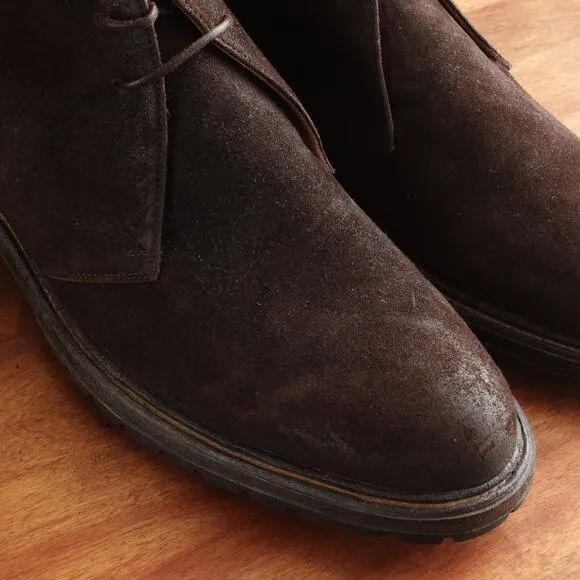 UGG Collection Boots Mens SZ 9 Brown Chukka Suede Lace Up Ankle Comfort Casual
