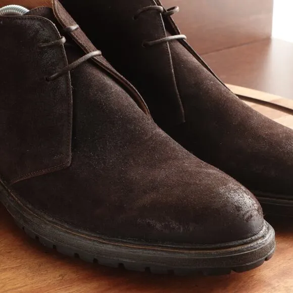 UGG Collection Boots Mens SZ 9 Brown Chukka Suede Lace Up Ankle Comfort Casual