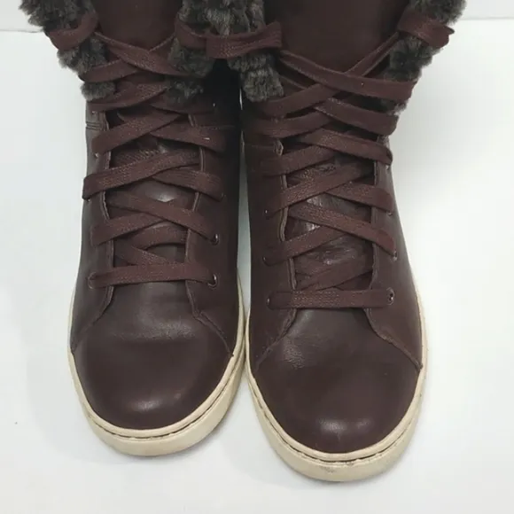 UGG Croft Luxe Quilt Espresso Brown Shoes Size 9