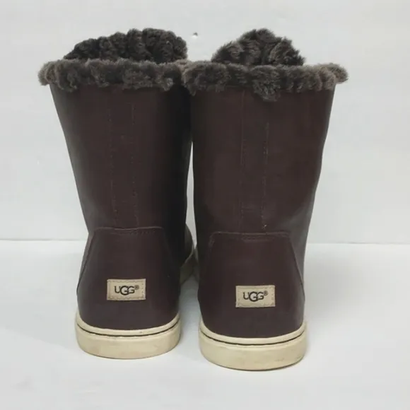 UGG Croft Luxe Quilt Espresso Brown Shoes Size 9